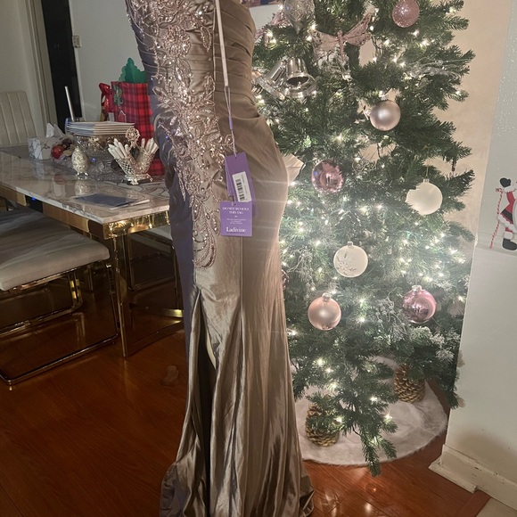 Elegant Embellished Evening Gown - Picture 2 of 16